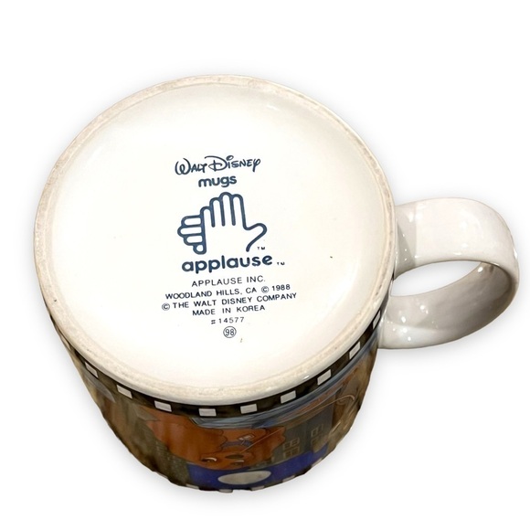 Vintage 1988 Disney Lady & The Tramp Coffee Tea Mug Ceramic Applause Korea - Picture 6 of 10